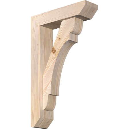 Ekena Millwork Olympic Slat Smooth Bracket w/ Offset Brace, Douglas Fir, 5 1/2"W x 20"D x 32"H BKT0604X20X32OLY06SDF